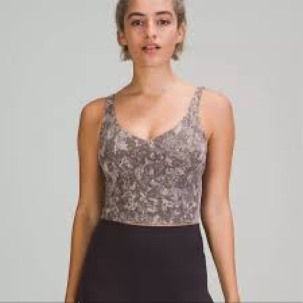 Black snake skin lululemon align tank originaly tan dyed black